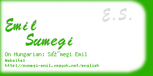 emil sumegi business card